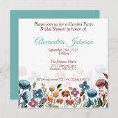 ガーデンパーティーブライダルシャワー招待 招待状 (正面/裏面)