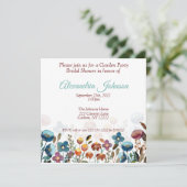 ガーデンパーティーブライダルシャワー招待 招待状 (スタンド正面)