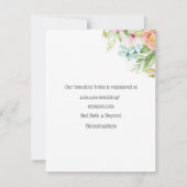 ガーデンパーティーブライダルシャワー招待 招待状 (裏面)