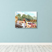 ガーデンパーティーブランチ キャンバスプリント (インサイチュ (ウッドフロア))