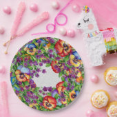 ガーデンパーティープリティパンスィーズ ペーパープレート (パーティー)