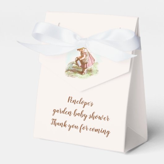 ガーデンパーティーベビーシャワーヴィンテージチャイルド名 フェイバーボックス (正面サイド)