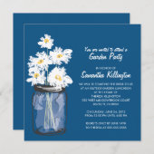 ガーデンパーティーメイスンジャー&ホワイトデイジー 招待状 (正面/裏面)