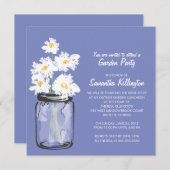 ガーデンパーティーメイスンジャー&ホワイトデイジー 招待状 (正面/裏面)