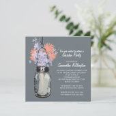 ガーデンパーティーメイソンジャー&ワイルドフラワーズ 招待状 (スタンド正面)