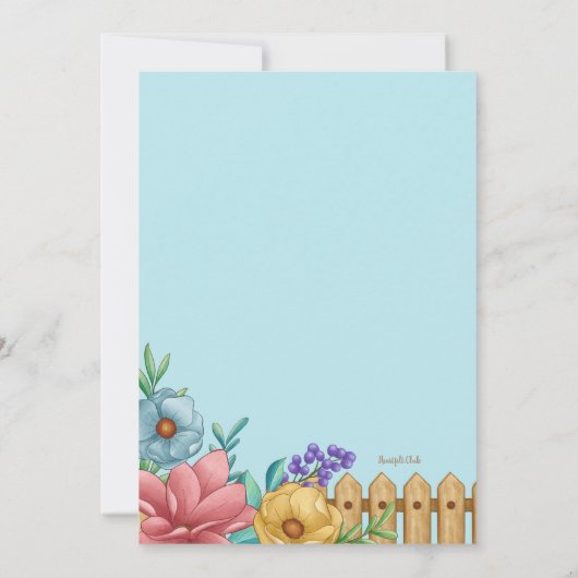 ガーデンパーティーライト招待状 招待状 (裏面)