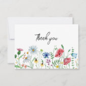 ガーデンパーティーワイルドフラワーズ誕生日 サンキューカード (正面)