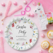 ガーデンパーティーワイルドフラワーズ誕生日 ペーパープレート (パーティー)