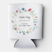 ガーデンパーティーワイルドフラワーズ誕生日 缶クーラー (正面)