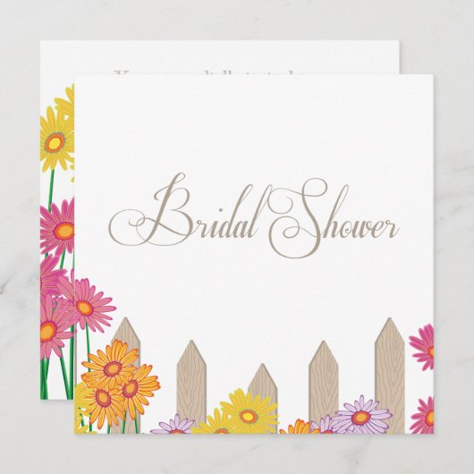 ガーデンパーティー収集ブライダルシャワー 招待状 (正面/裏面)