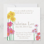 ガーデンパーティー収集ブライダルシャワー 招待状 (裏面)