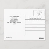 ガーデンパーティー咲き誇る庭師のパーティー招待状 ポストカード (裏面)