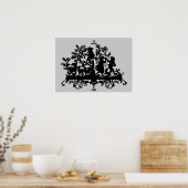 ガーデンパーティー子供付き踊り ポスター (キッチン)