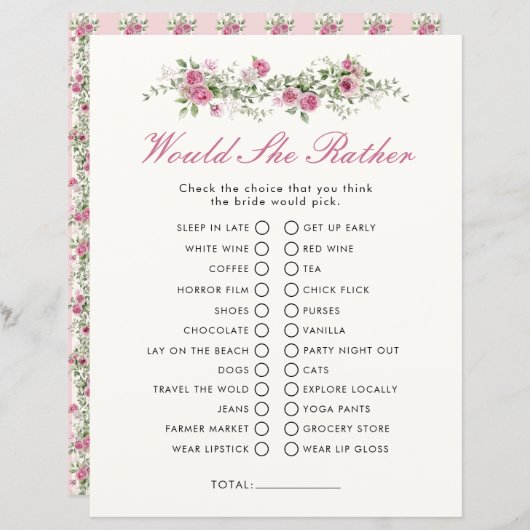 ガーデンパーティー彼女はむしろブライダルシャワーゲーム (正面/裏面)