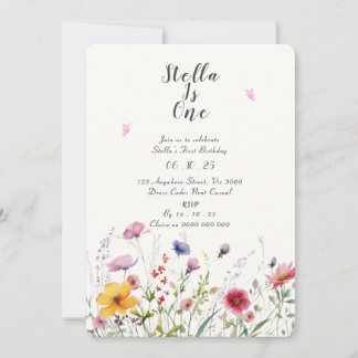 ガーデンパーティー第1誕生日招待状 招待状