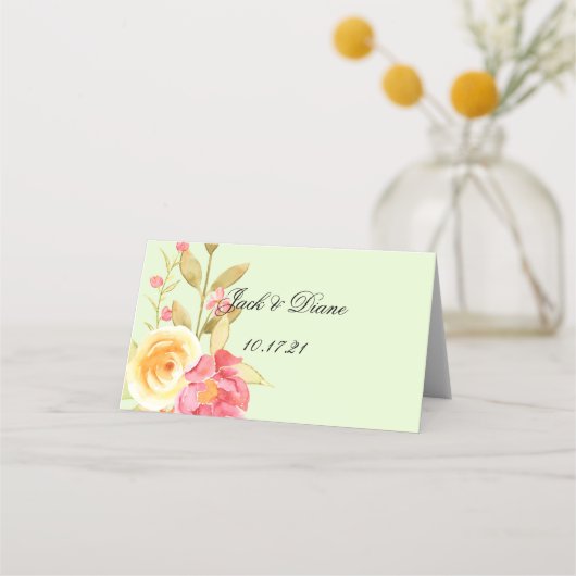 ガーデンパーティー結婚ズ プレイスカード (裏面)