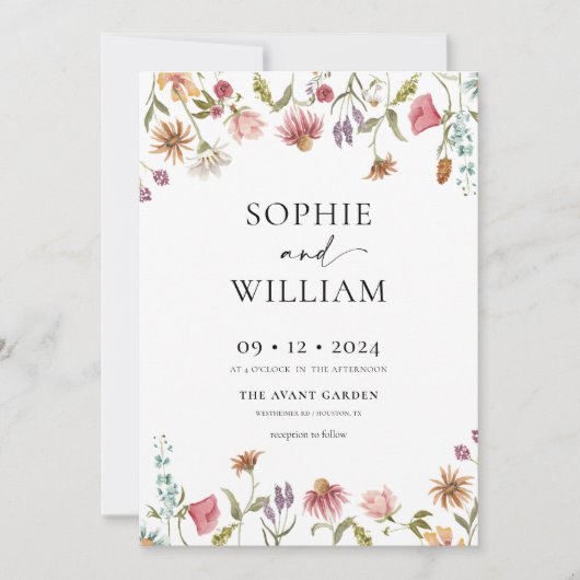 ガーデンパーティー結婚式招待状 招待状 (正面)