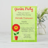 ガーデンパーティー誕生日招待状 招待状 (スタンド正面)