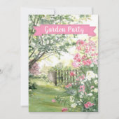 ガーデンパーティー誕生日/その他の大事な行事/招待状 招待状 (正面)