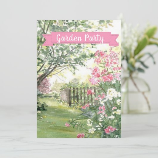 ガーデンパーティー誕生日/その他の大事な行事/招待状 招待状 (スタンド正面)