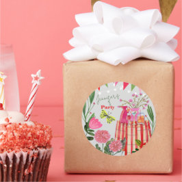 ガーデンパーティー誕生日 ラウンドシール