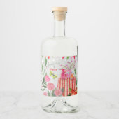 ガーデンパーティー誕生日 リキュールボトルラベル (正面)