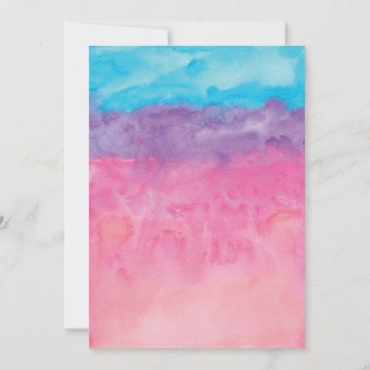 ガーデンパーティー誕生日 招待状 (裏面)