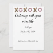 ガーデンパーティー - ロマンチックな花 - xoxo ラブリー 招待状 (裏面)