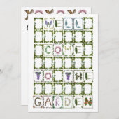 ガーデンパーティー - ロマンチックな花 - xoxo ラブリー 招待状 (正面/裏面)