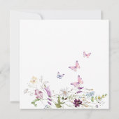 ガーデンパーティー ワイルドフラワー ワイルド ワン バタフライ 招待状 (裏面)