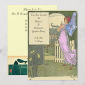 ガーデンパーティー 招待状 (正面/裏面)