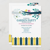 ガーデンパーティー 招待状 (正面/裏面)