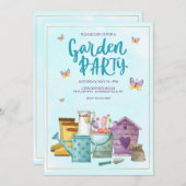 ガーデンパーティー 招待状 (正面/裏面)