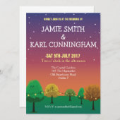 ガーデンパーティー 招待状 (正面/裏面)