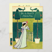 ガーデンパーティー 招待状 (正面/裏面)