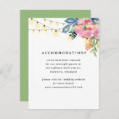 ガーデンパーティー、花とキラキラ結婚イト エンクロージャーカード (正面/裏面)