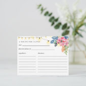 ガーデンパーティー、花とライトレシピカード ポストカード (スタンド正面)