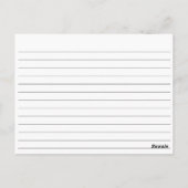 ガーデンパーティー、花とライトレシピカード ポストカード (裏面)