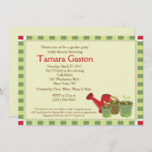 ガーデンパーティー 5x7 ブライダルシャワーの招待状 招待状 (正面/裏面)