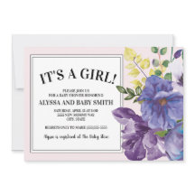 ガーデンパープルイエローピンクフローラガールベビーシャワー