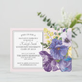 ガーデンパープルイエローピンクフローラグラードパーティー 招待状 (スタンド正面)
