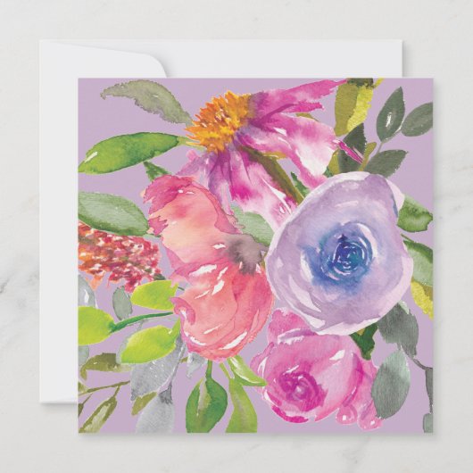 ガーデンパープルピンクフローラ50と素晴らしい 招待状 (裏面)