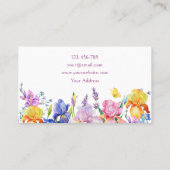 ガーデンパープルフラワー開花 名刺 (裏面)