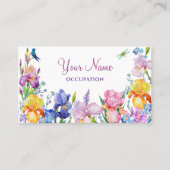 ガーデンパープルフラワー開花 名刺 (正面)