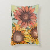 ガーデンヒマワリ枕 アクセントクッション (正面(垂直))