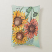 ガーデンヒマワリ枕 アクセントクッション (裏面(縦))
