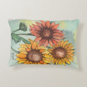 ガーデンヒマワリ枕 アクセントクッション (裏面)