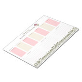 ガーデンビクトリアンウィークリープランナーTo-Doリスト ノートパッド (アングル)