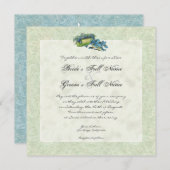 ガーデンビクトリアンガゼボ、結婚式招待状 招待状 (正面/裏面)