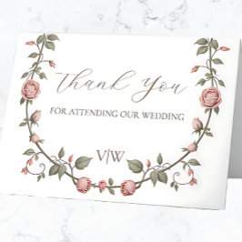 ガーデンビクトリアンセージ緑結婚のサンキューカード サンキューカード